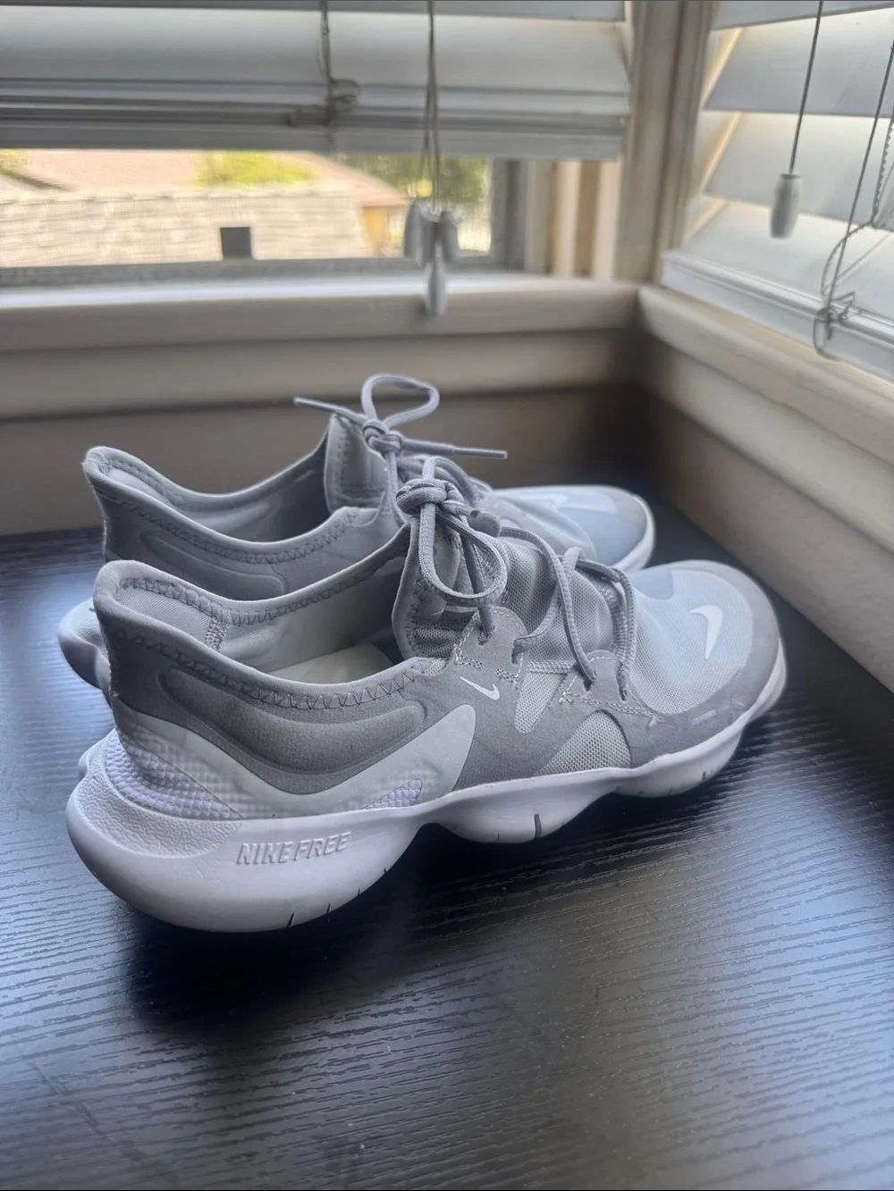 Women Nike Gray Mesh Slip-On Athletic Sneakers